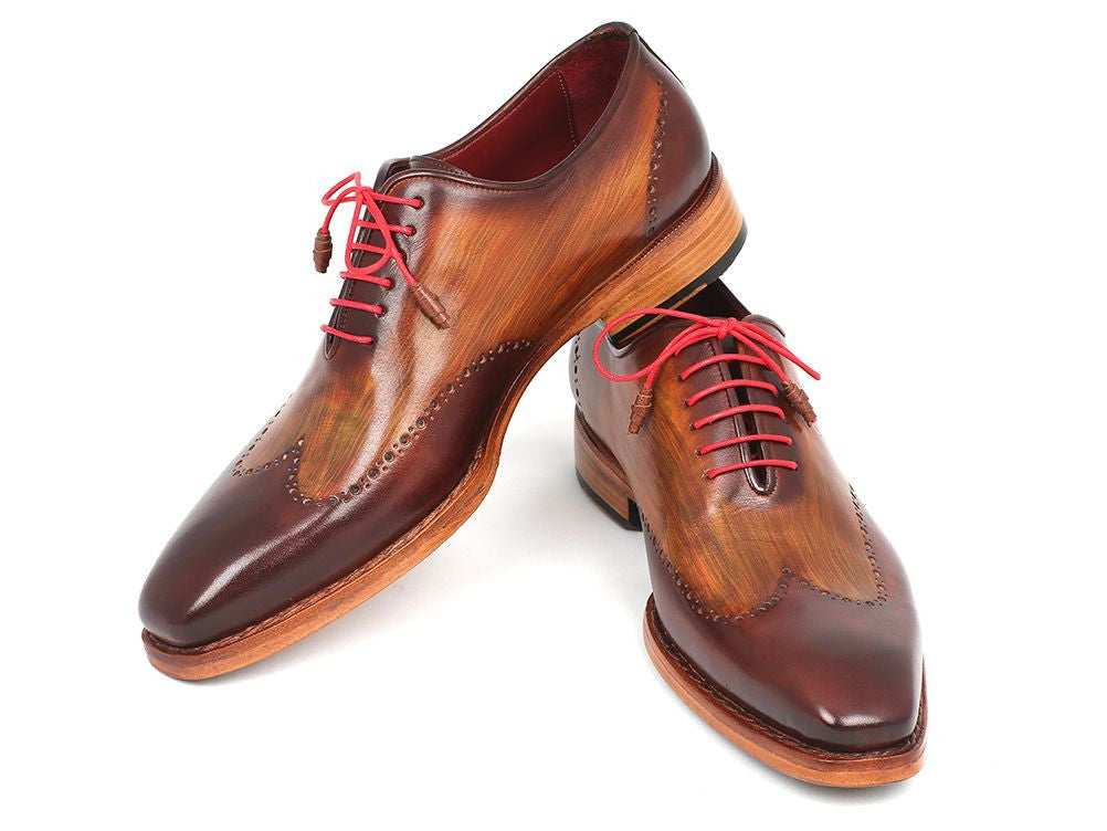 Cobbler India Men's Wingtip Oxford Goodyear Welt Brown & Camel