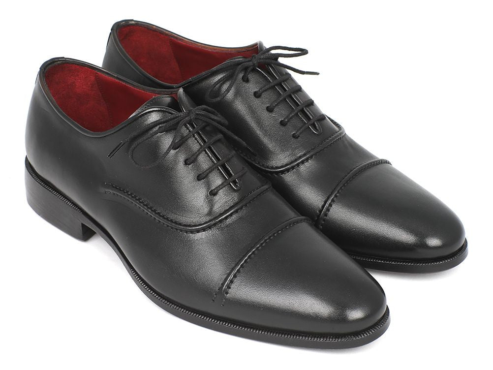 Cobbler India Men's Cap Toe Oxfords Black