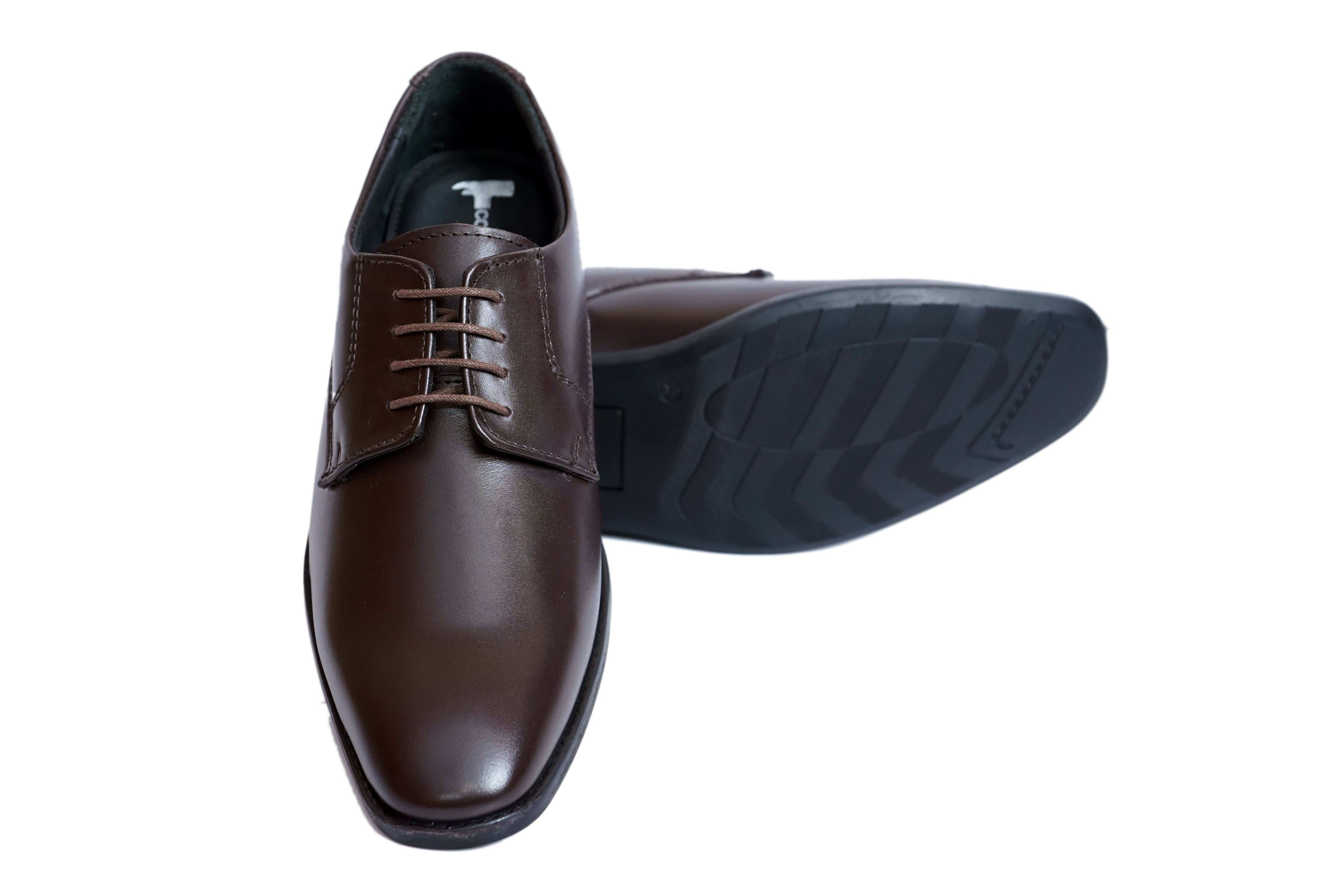 Cobbler India Men's Brown Leather Derbies – Premium Formal & Business Footwear
