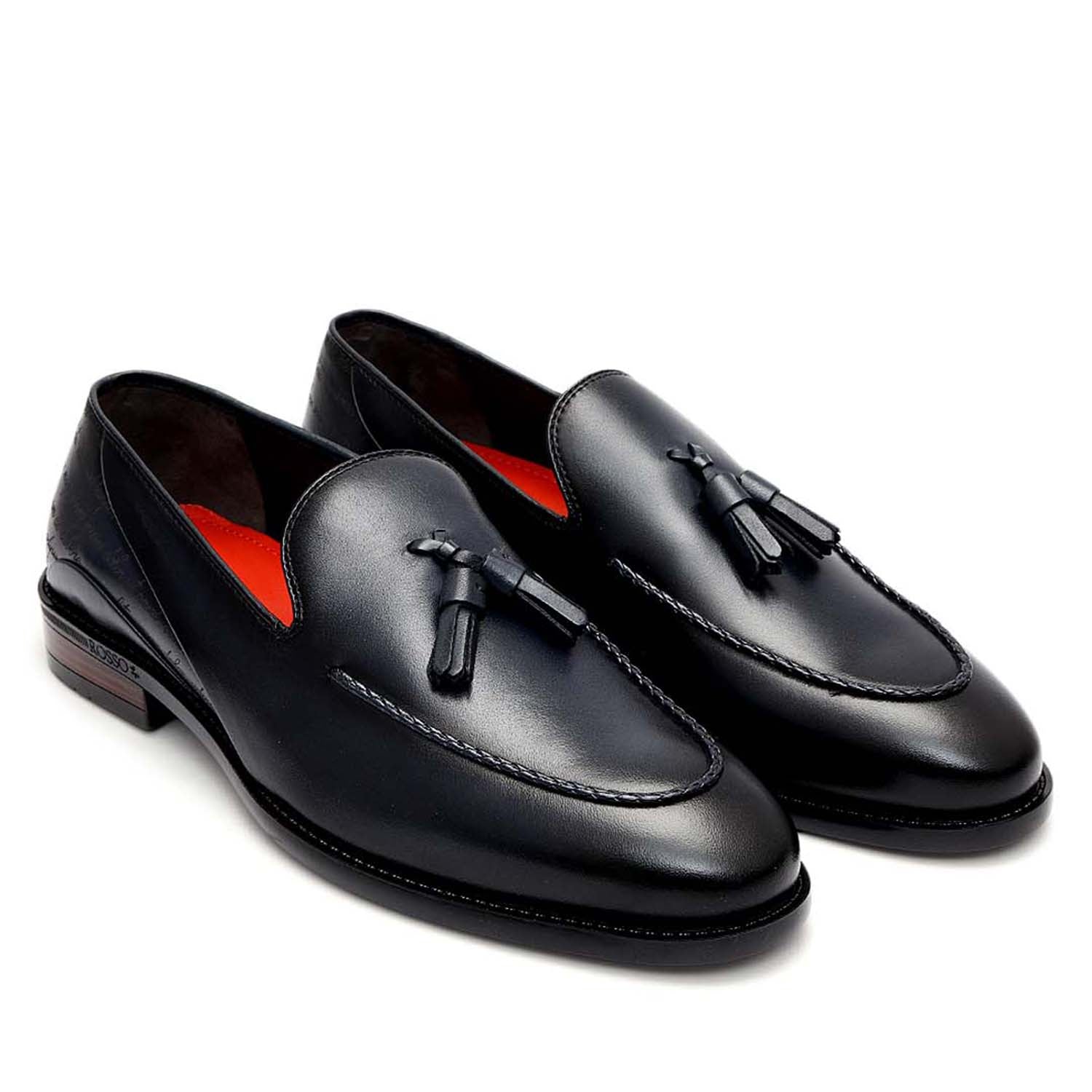 Cobbler India Blue Loafers With Tassels