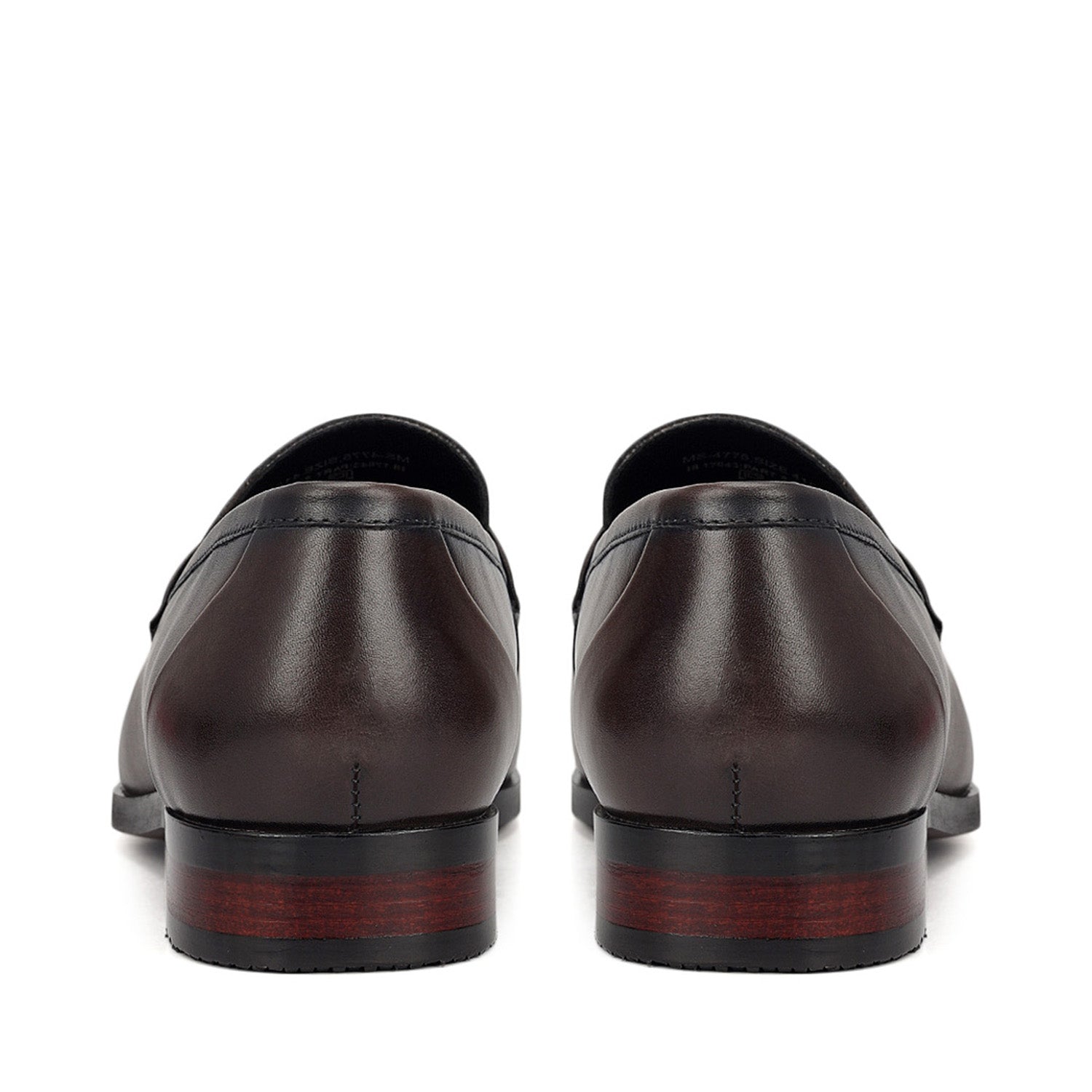 Cobbler India Grey Leather Loafers With Panel