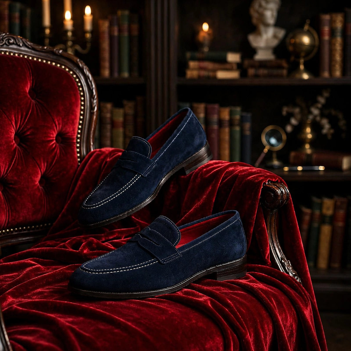حذاء لوفرز رجالي The House Of Cobbler Penny بالشمواه الكحلي