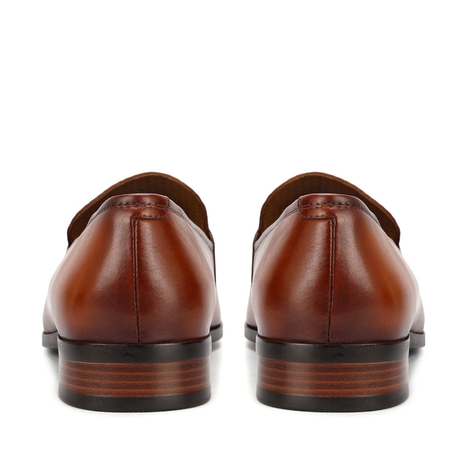 Cobbler India Tan Matte Textured Leather Loafers