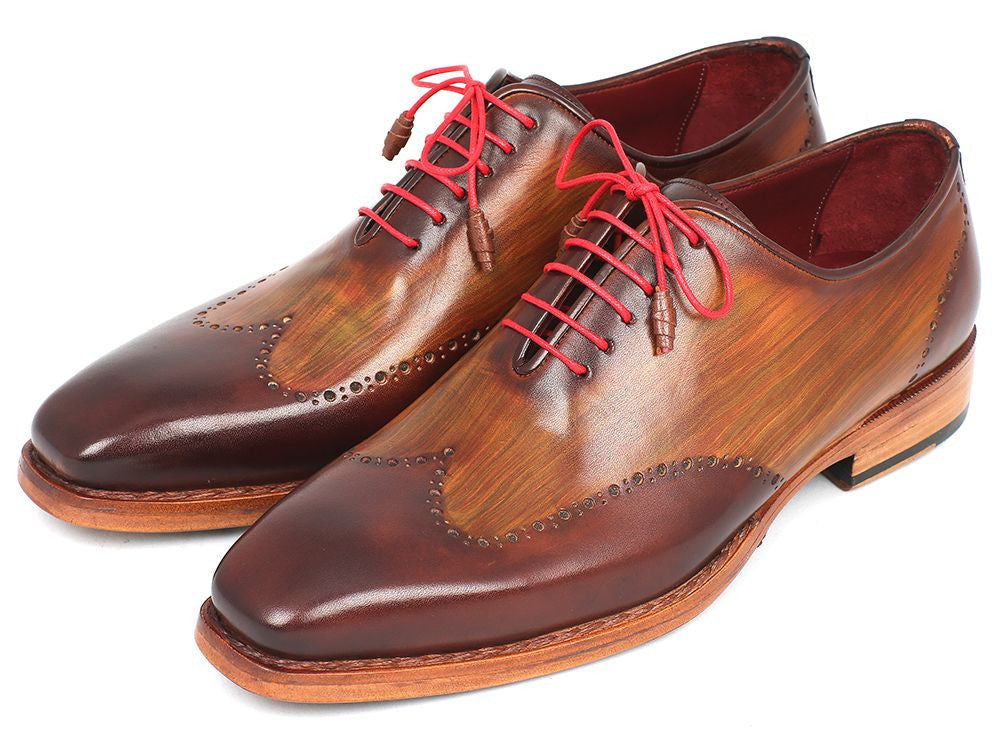 Cobbler India Men's Wingtip Oxford Goodyear Welt Brown & Camel