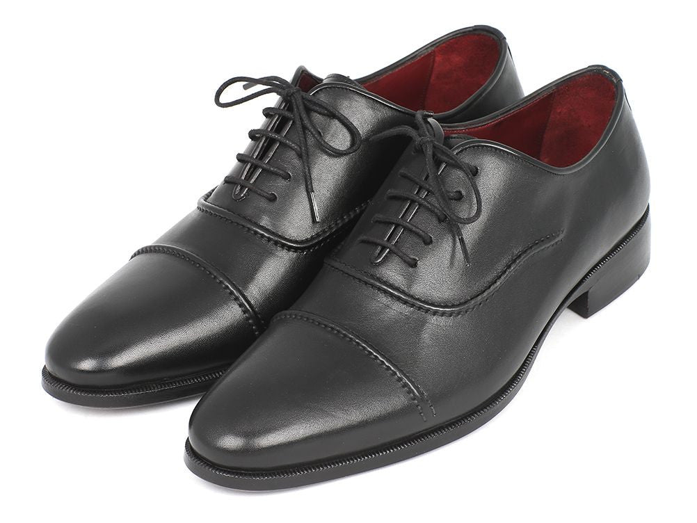 Cobbler India Men's Cap Toe Oxfords Black