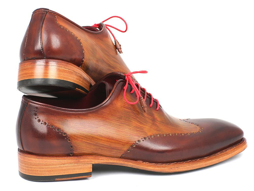 Cobbler India Men's Wingtip Oxford Goodyear Welt Brown & Camel