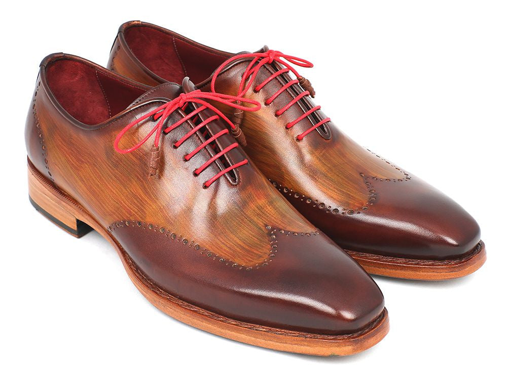Cobbler India Men's Wingtip Oxford Goodyear Welt Brown & Camel