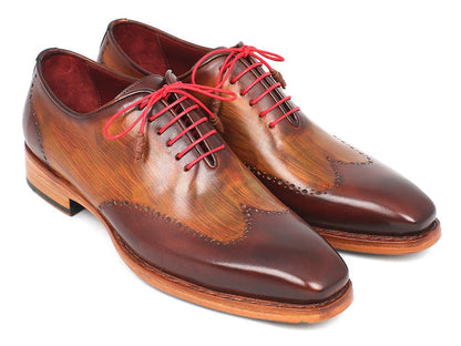 Cobbler India Men's Wingtip Oxford Goodyear Welt Brown & Camel