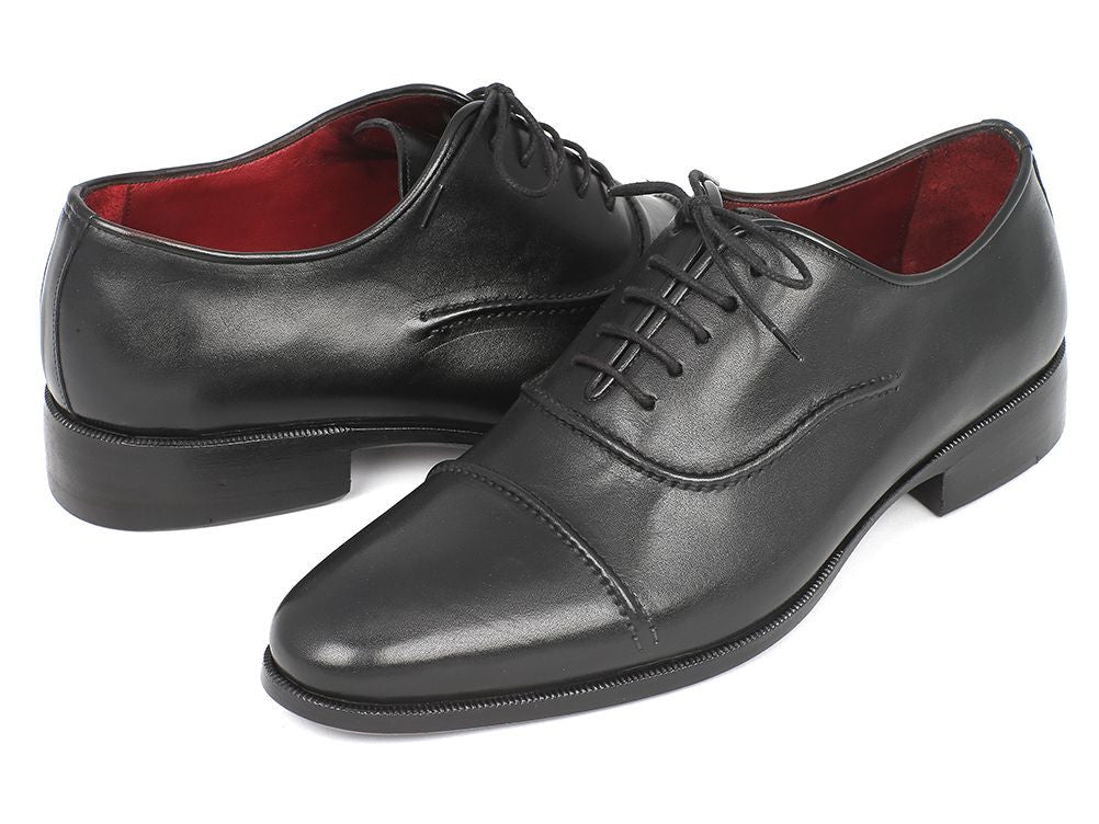 Cobbler India Men's Cap Toe Oxfords Black