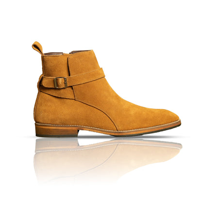 Cobbler India Alon Jodhpur Boots – Handcrafted Tan Suede Leather Boots for Men
