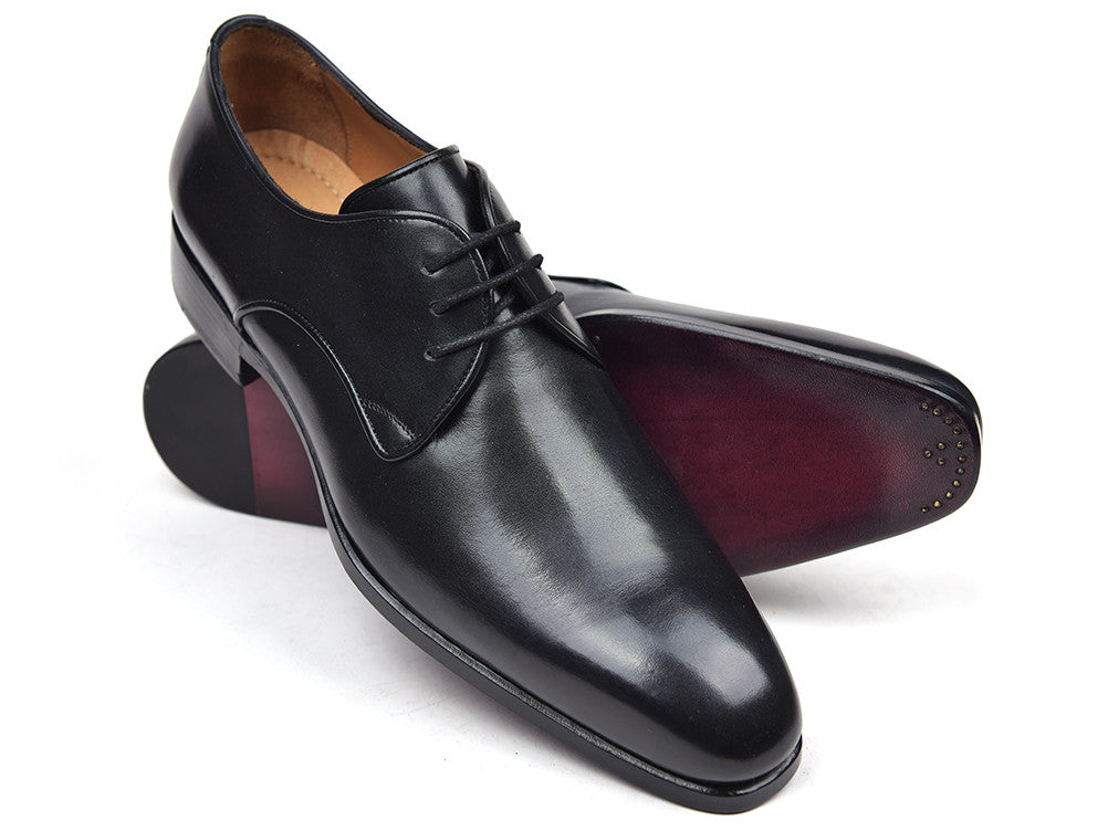 Cobbler India Men's Black Leather Derby Shoes
