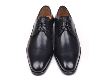 Cobbler India Men's Black Leather Derby Shoes