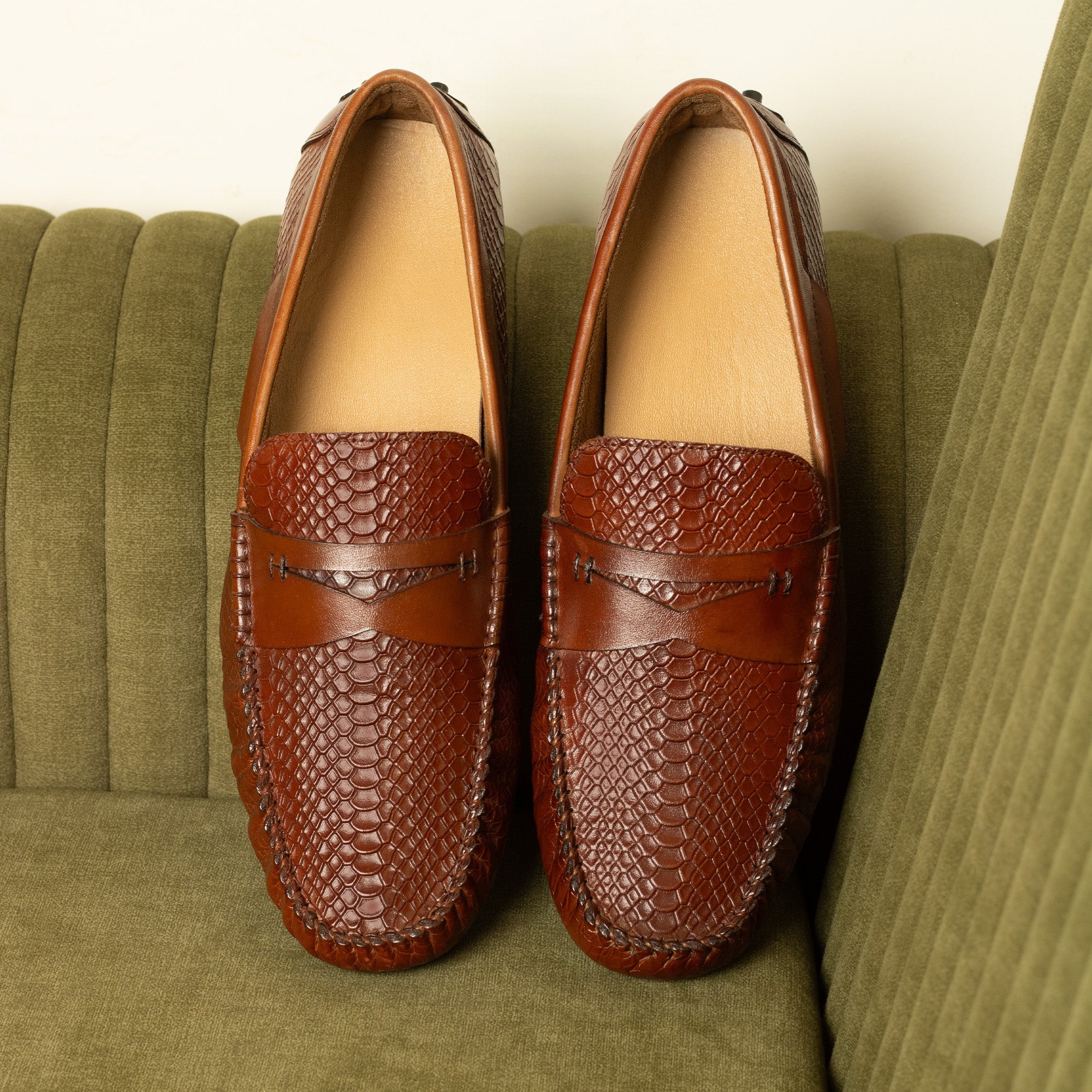 Cobbler India Premium Brown Loafers for Men – Slip-On | Handcrafted & Durable