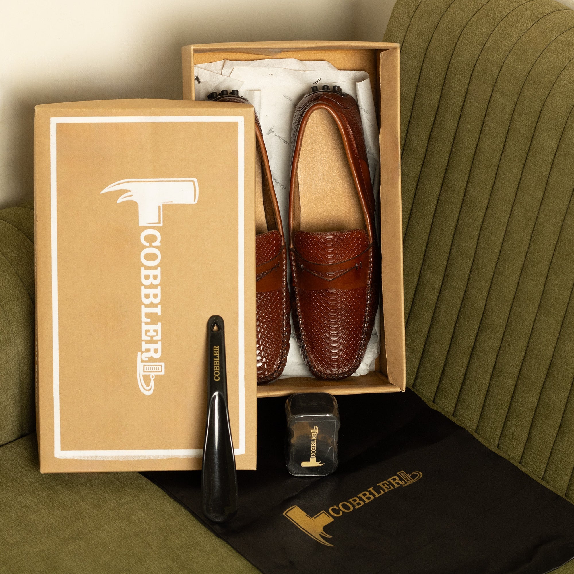 Cobbler India Premium Brown Loafers for Men – Slip-On | Handcrafted & Durable
