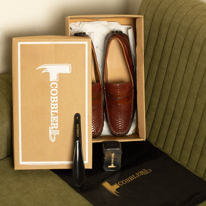 Cobbler India Premium Brown Loafers for Men – Slip-On | Handcrafted & Durable