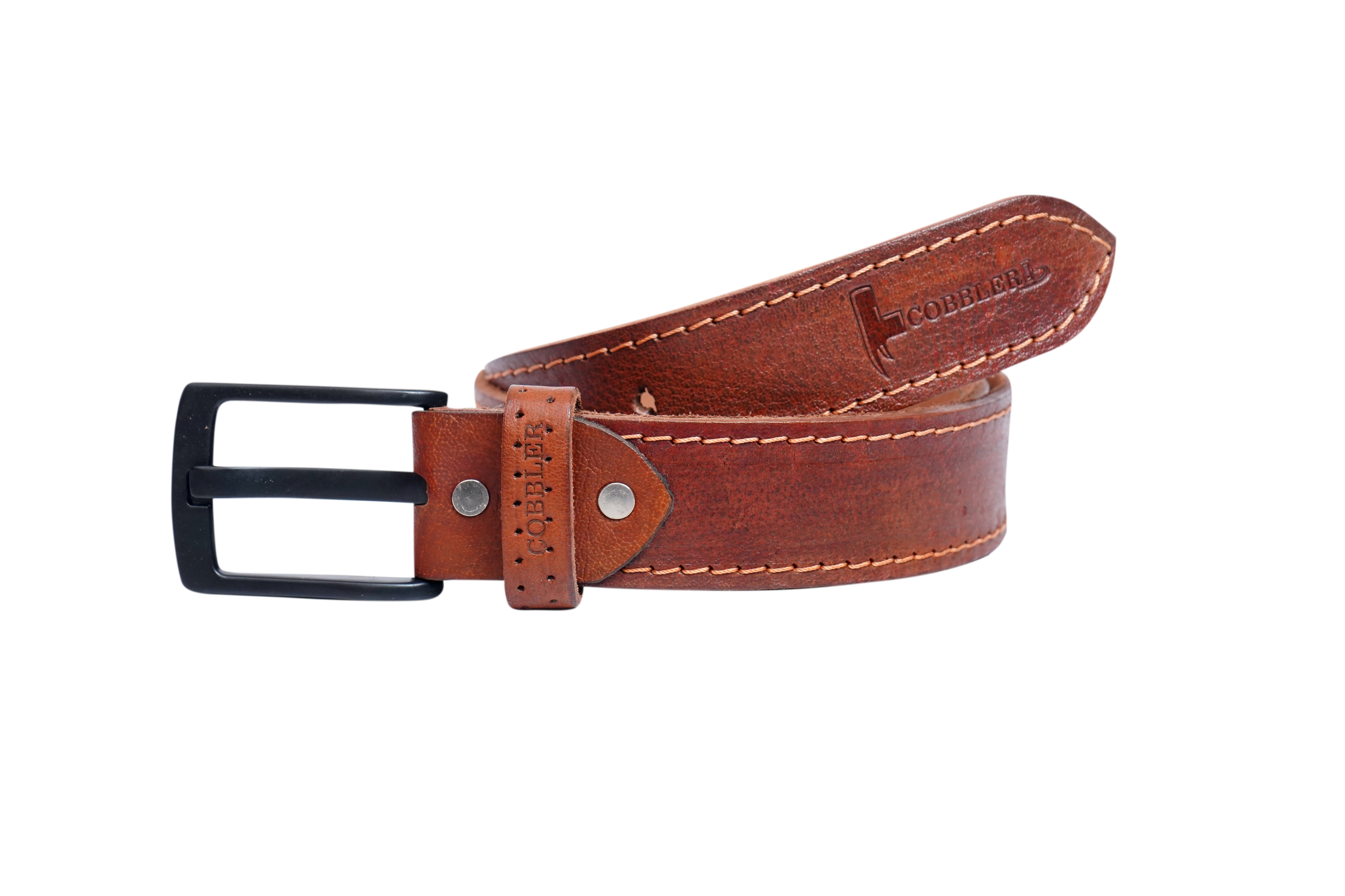 Cobbler India Classic Leather Belt for Men – Elegant & Durable