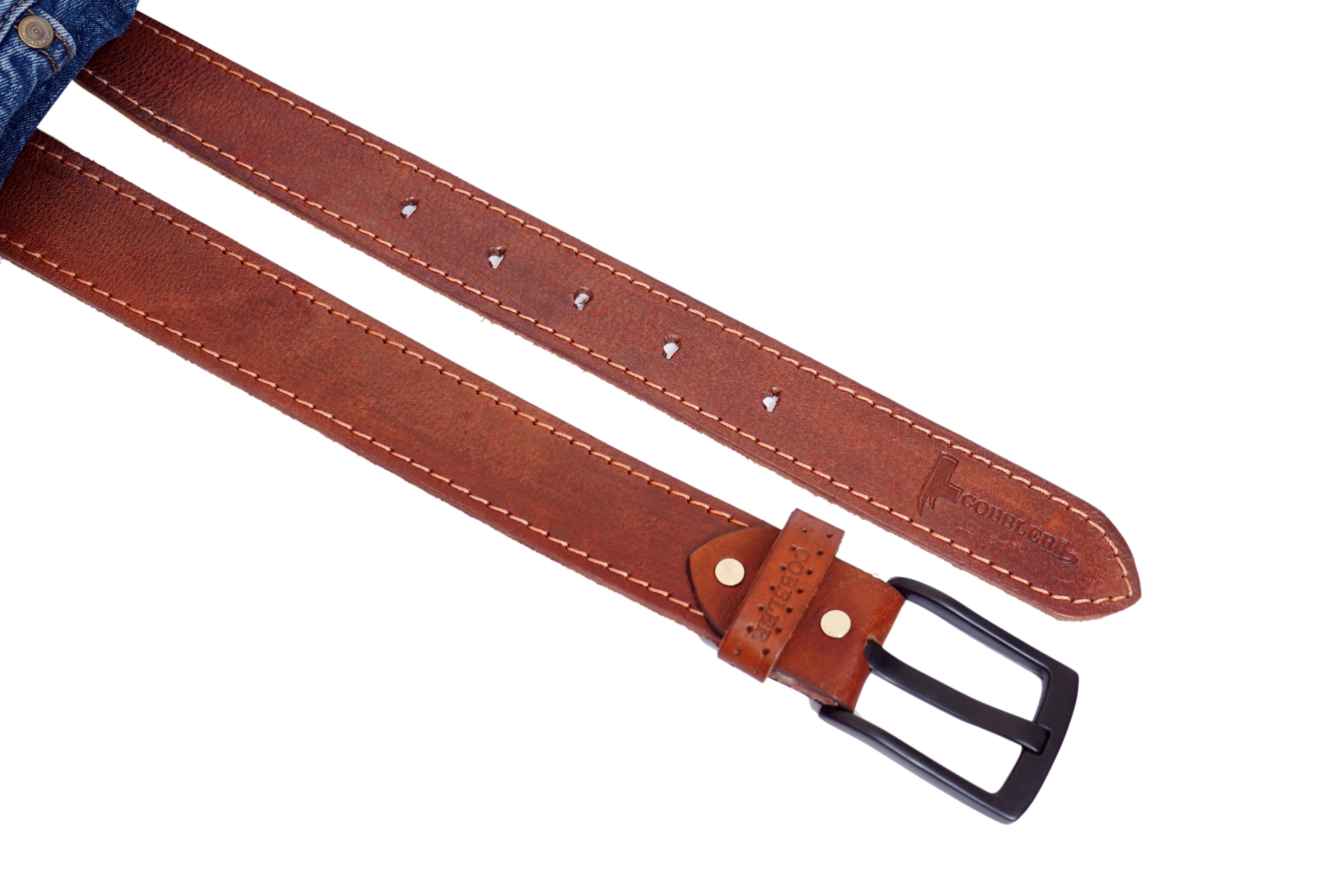 Cobbler India Classic Leather Belt for Men – Elegant & Durable
