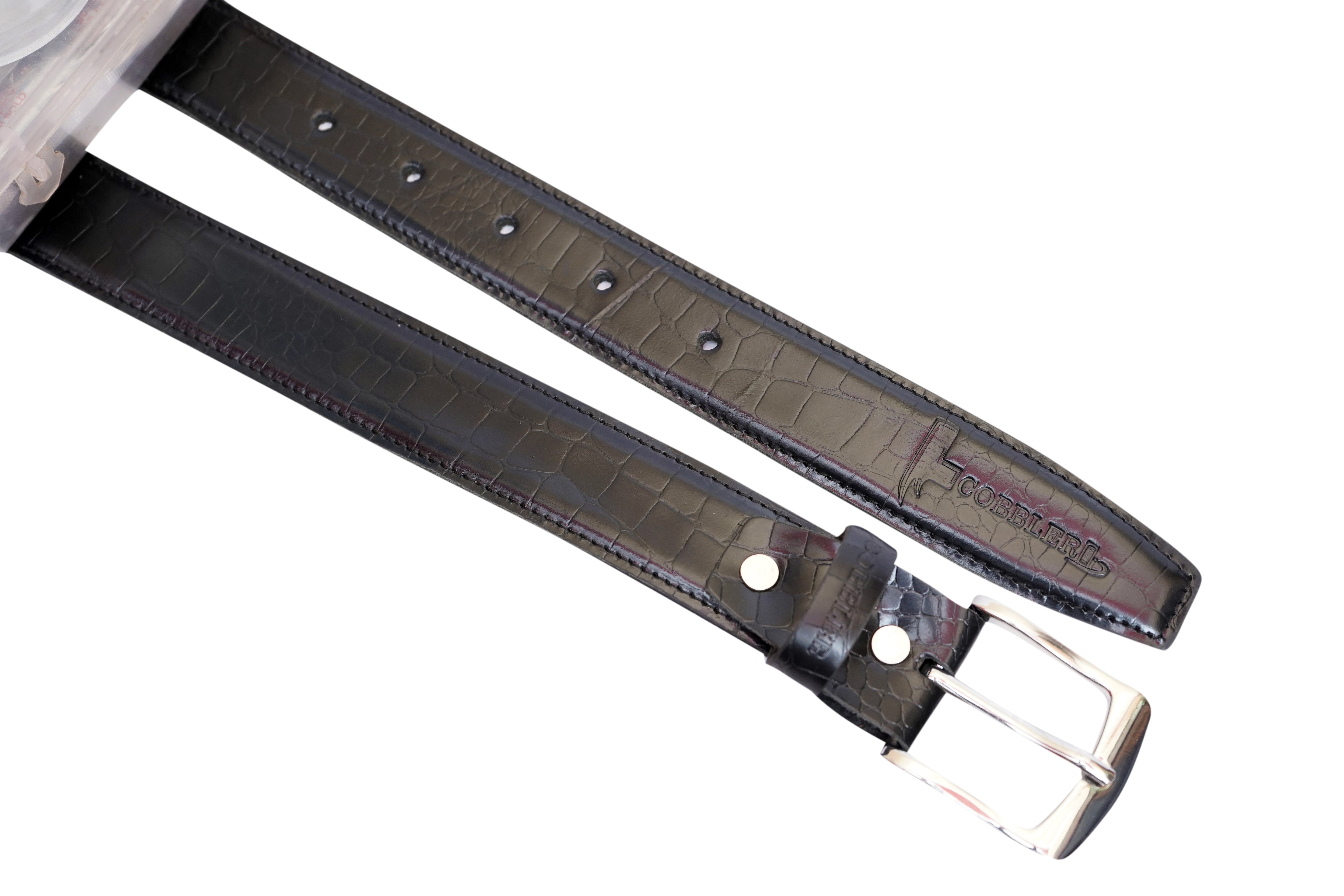 Cobbler India Men’s Sleek Leather Belt – Stylish, Durable & Adjustable
