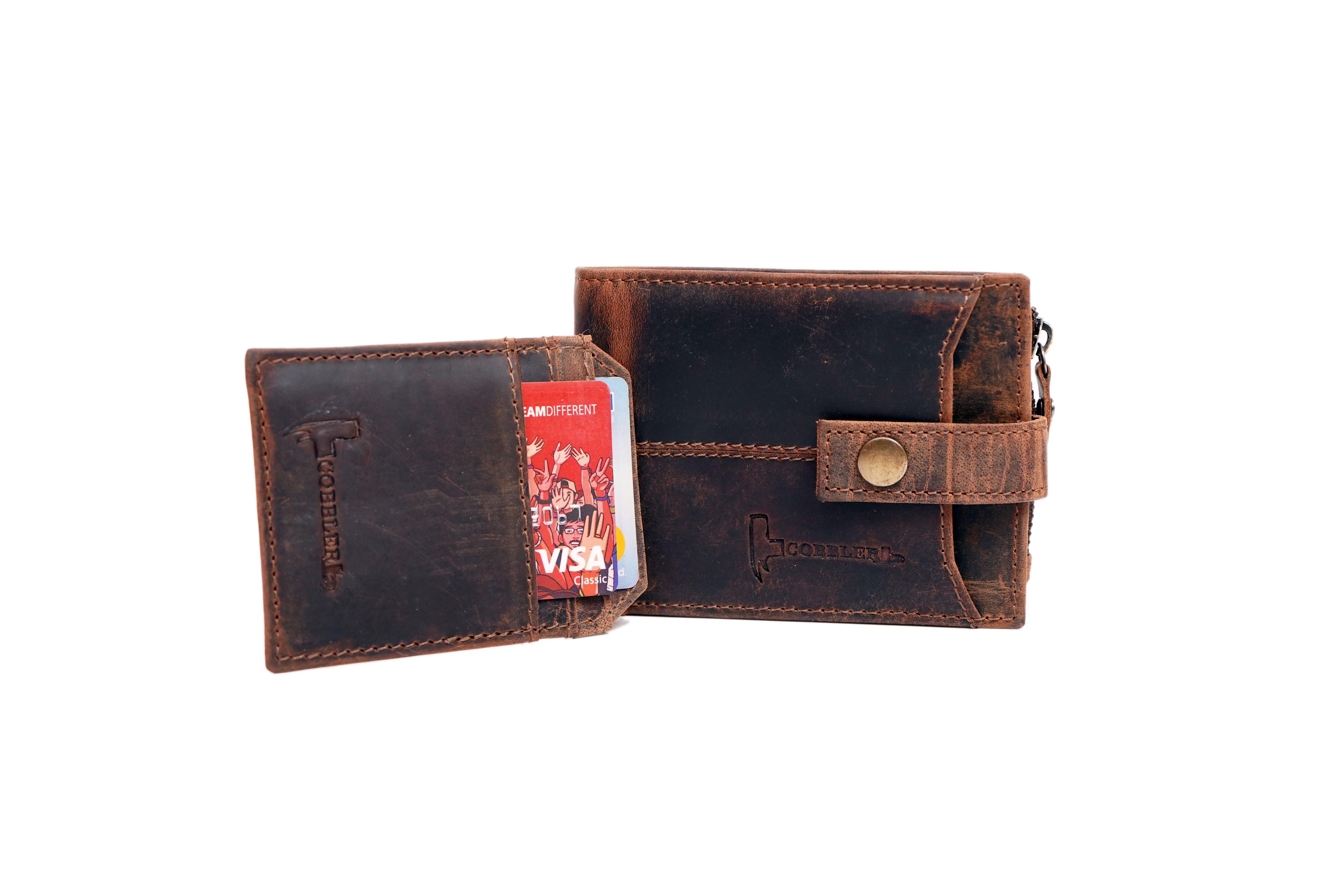 Cobbler India Vintage Leather Men's Wallet – Stylish, Durable & Compact