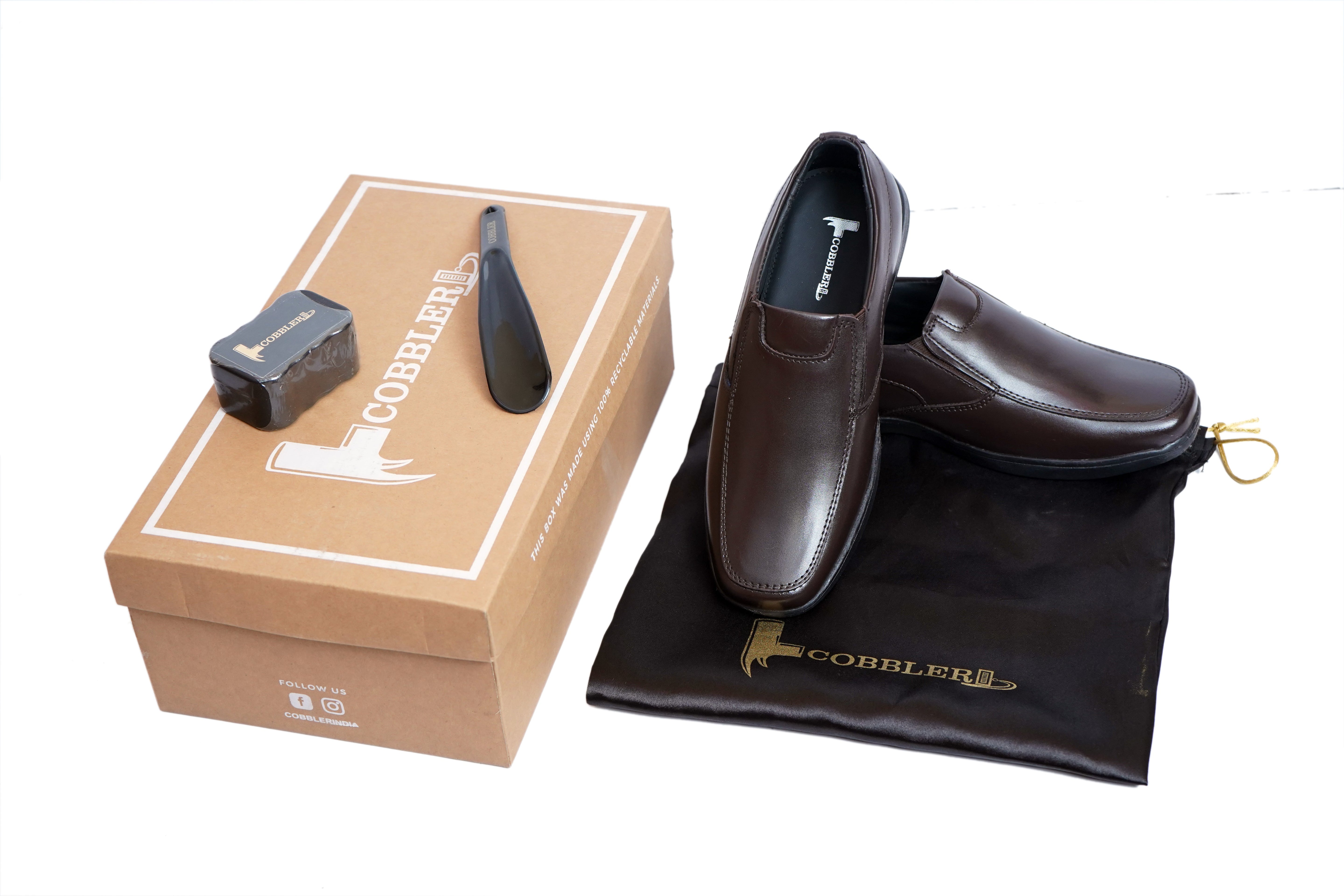 Cobbler India Brown Formal Loafers for Men – Elegant & Comfortable Shoes for