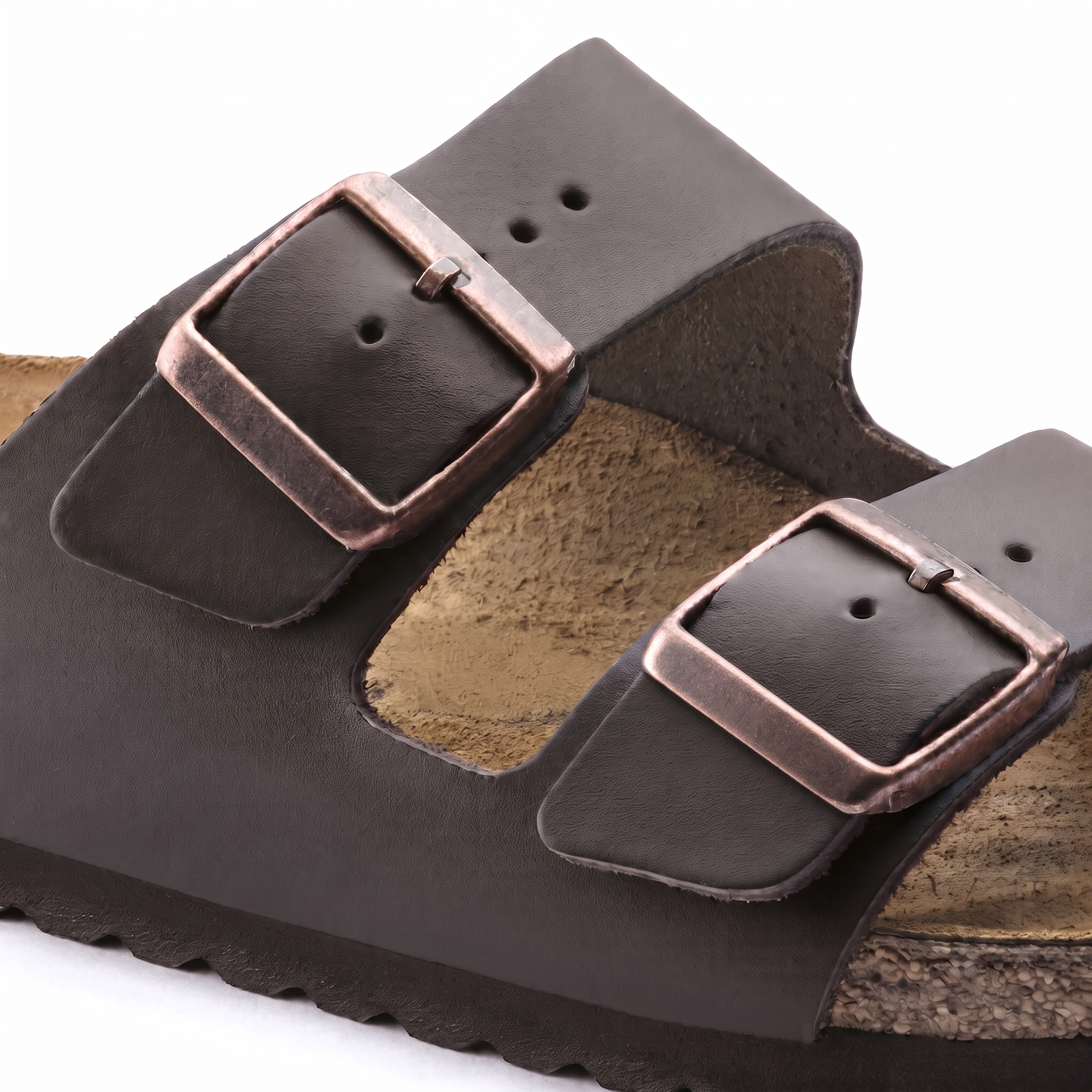 Premium Two-Strap Cork Footbed Slip-On Sandals