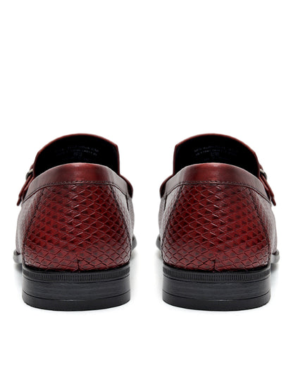 Cobbler India Burgundy Dual-Buckle Loafers