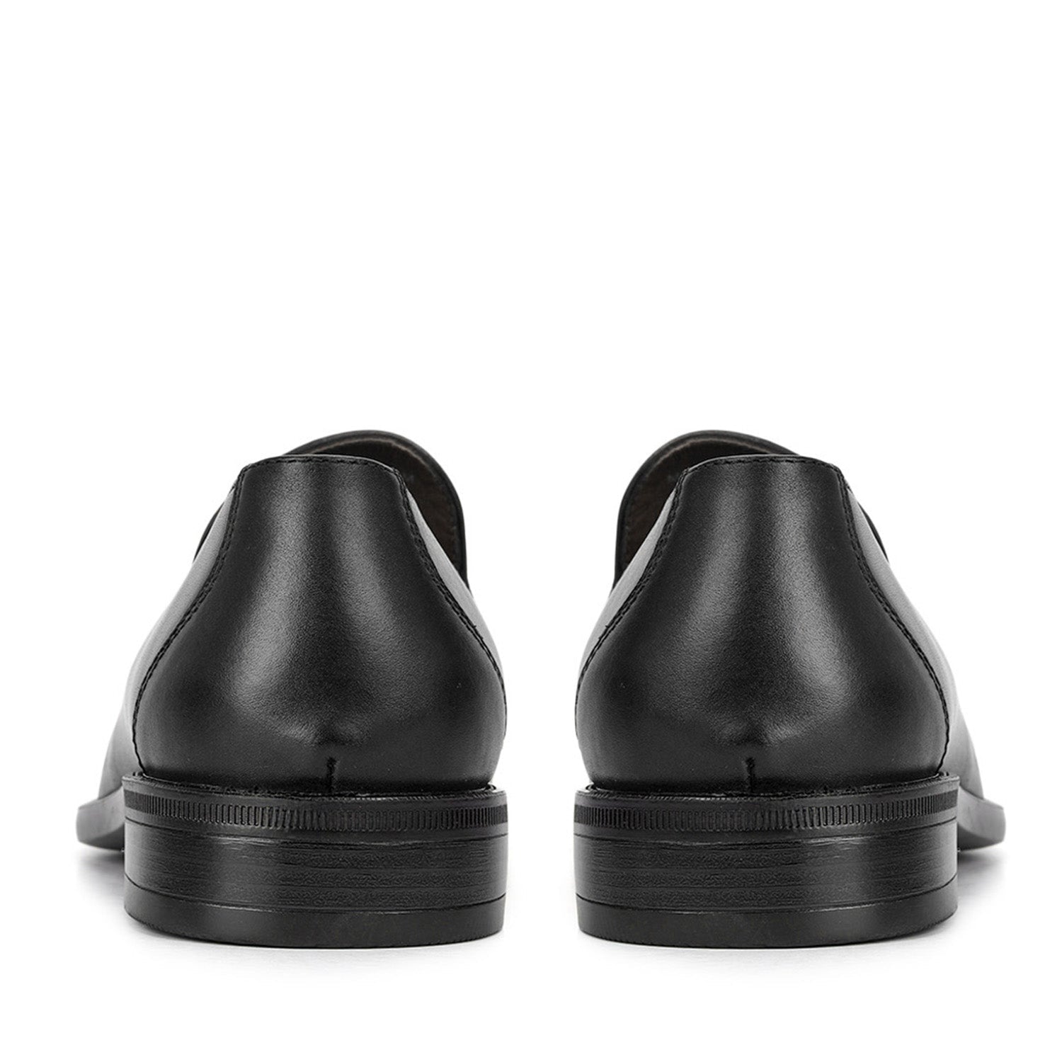 Cobbler India Black Leather Loafers With Tassels