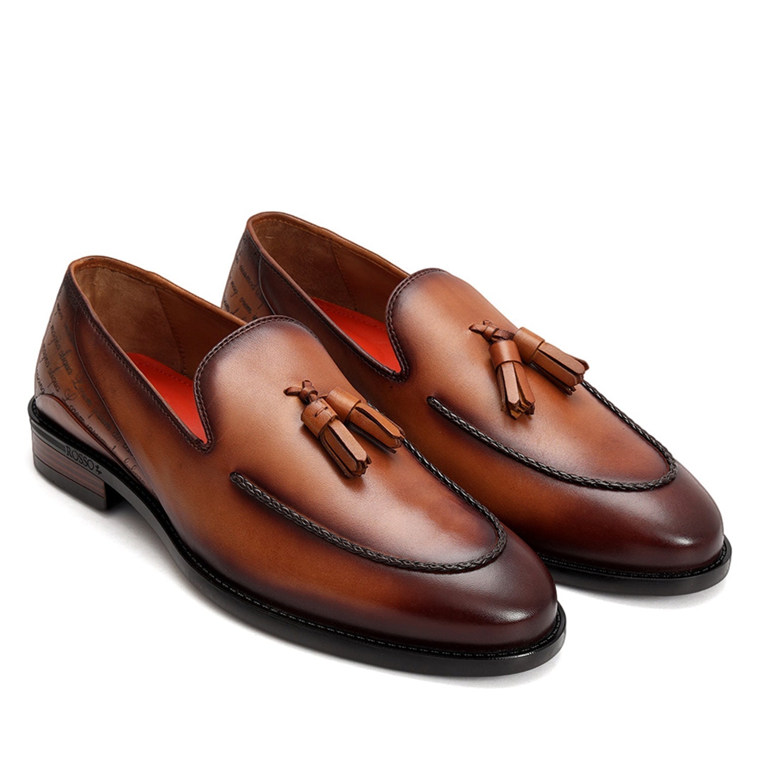 Cobbler India Tan Loafers With Tassels