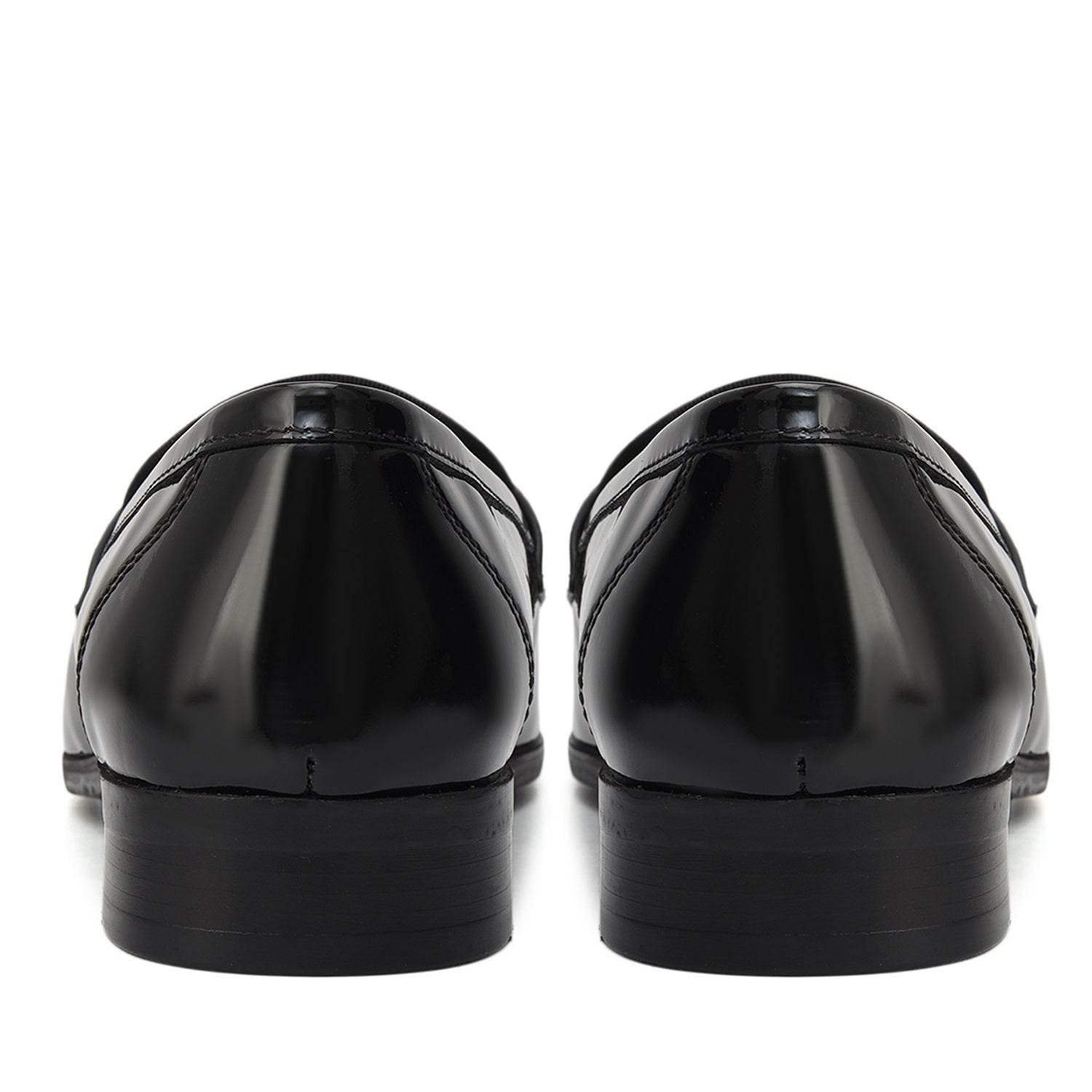 Cobbler India Black Croco Trim Loafers