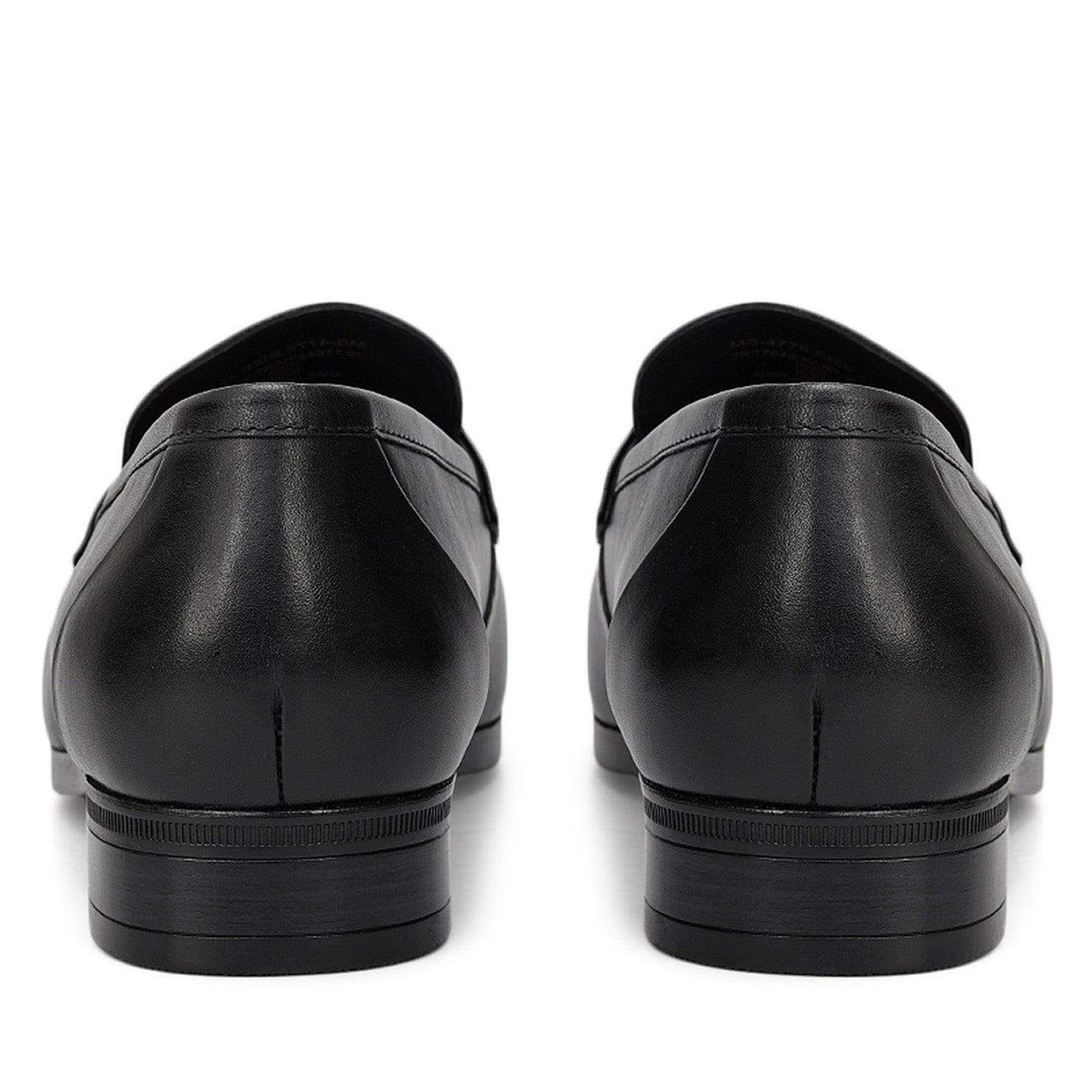 Cobbler India Black Leather Loafers With Panel