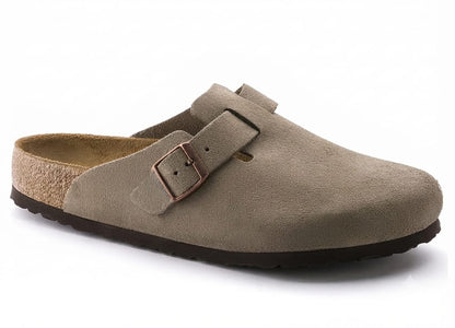 Premium Suede Cork Footbed Slip-On Clogs